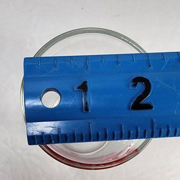 Handcrafted Stoneware Pottery Floral Chip & Dip Bowl Blue Ivory Signed Glazed - Picture 10 of 10